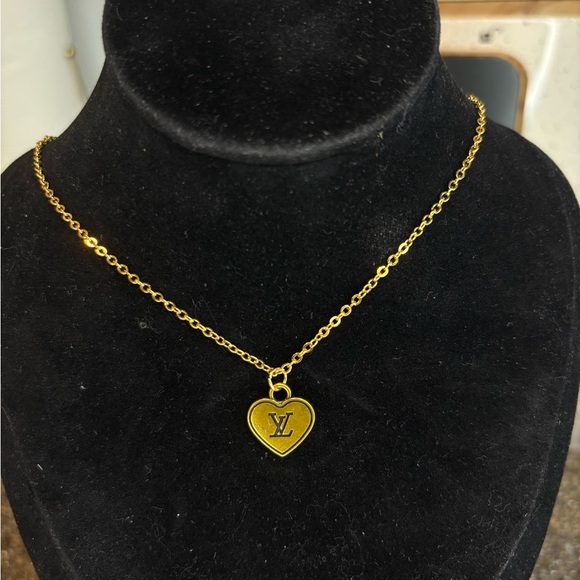 Jewelry - Louis vuttion Gold Heart Necklace
